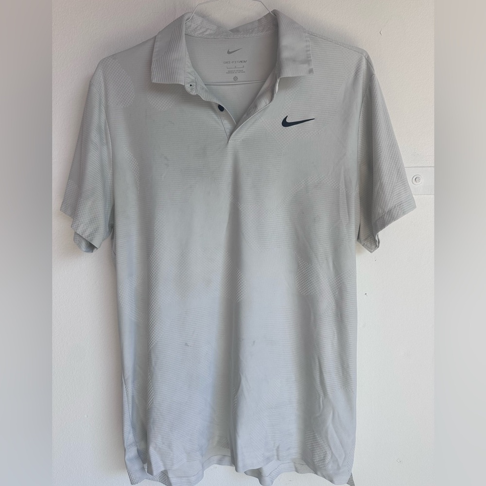 Nike Men's Light Gray Polo Shirt